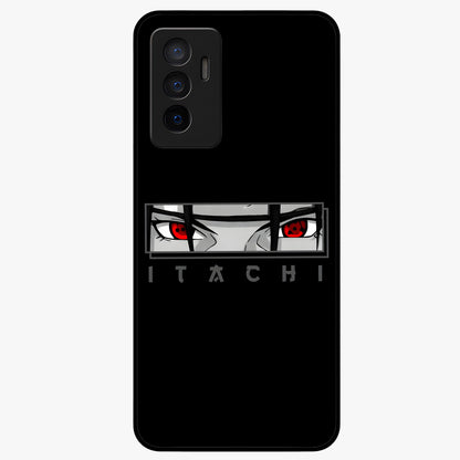 Scarlet Gaze Dominance Glass Case showing flat back view with striking red themed artwork and glossy glass finish.