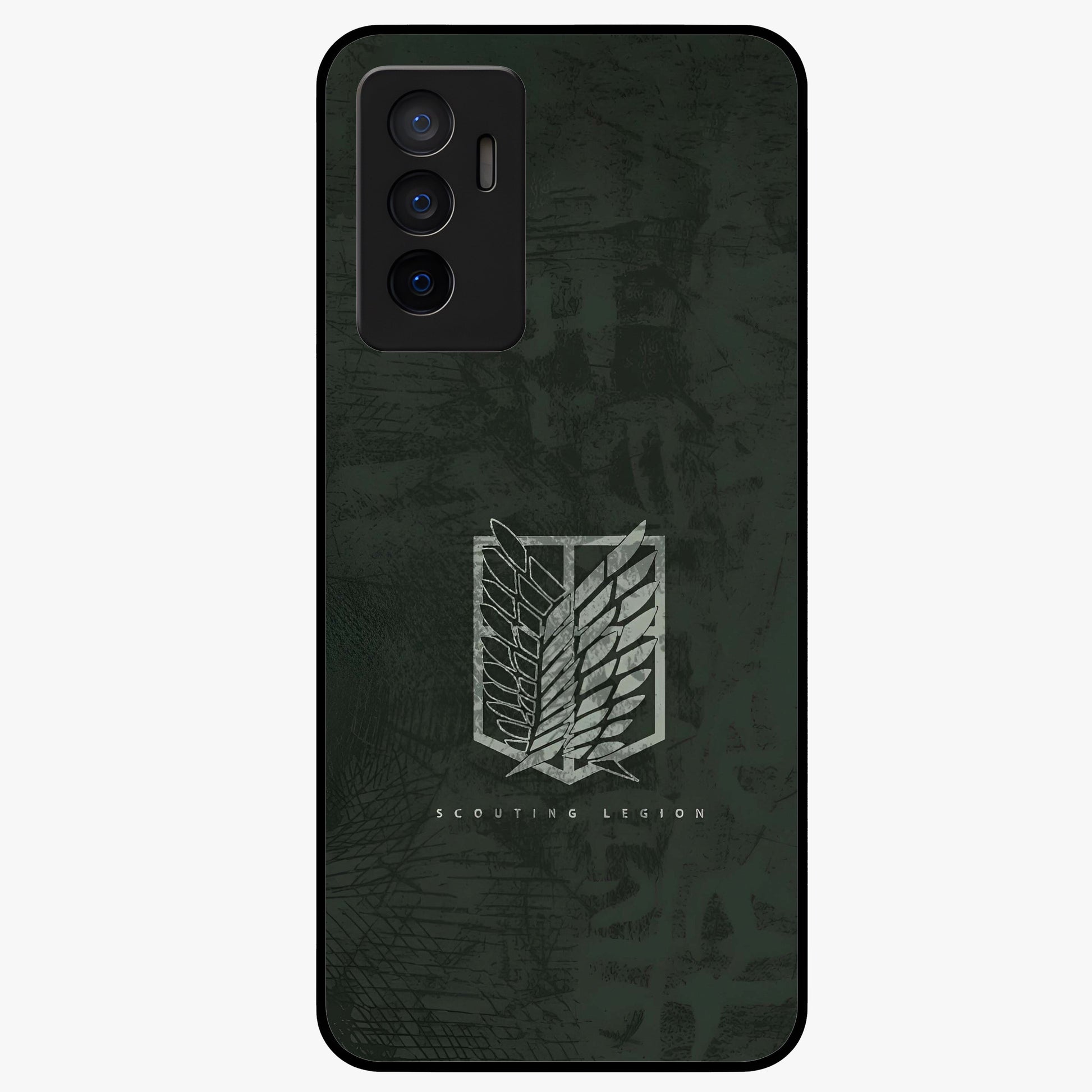 Wings Of Freedom Glass Case showing flat back view with symbolic wings artwork and glossy glass finish.