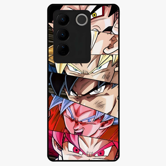 Anime Character Glass Case showing flat back view with vibrant anime artwork and glossy glass finish.