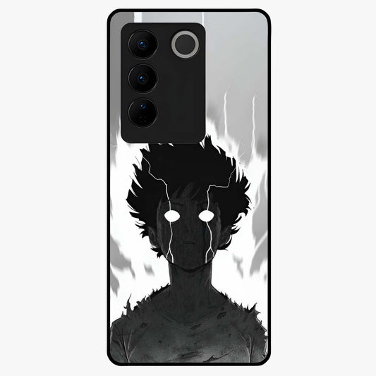 Awakened Inner Rage Glass Case showing flat back view with intense artistic artwork and glossy glass finish.