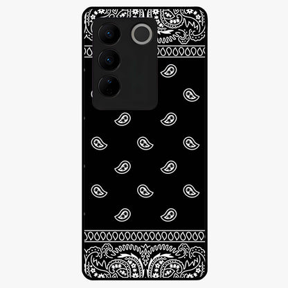 Retro Rebel Threads Glass Case showing flat back view with vintage street style artwork and glossy glass finish.