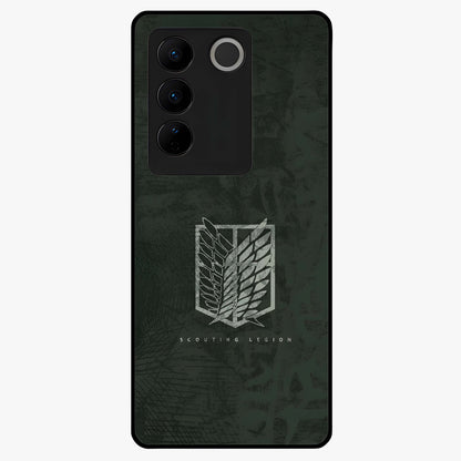 Wings Of Freedom Glass Case showing flat back view with symbolic wings artwork and glossy glass finish.