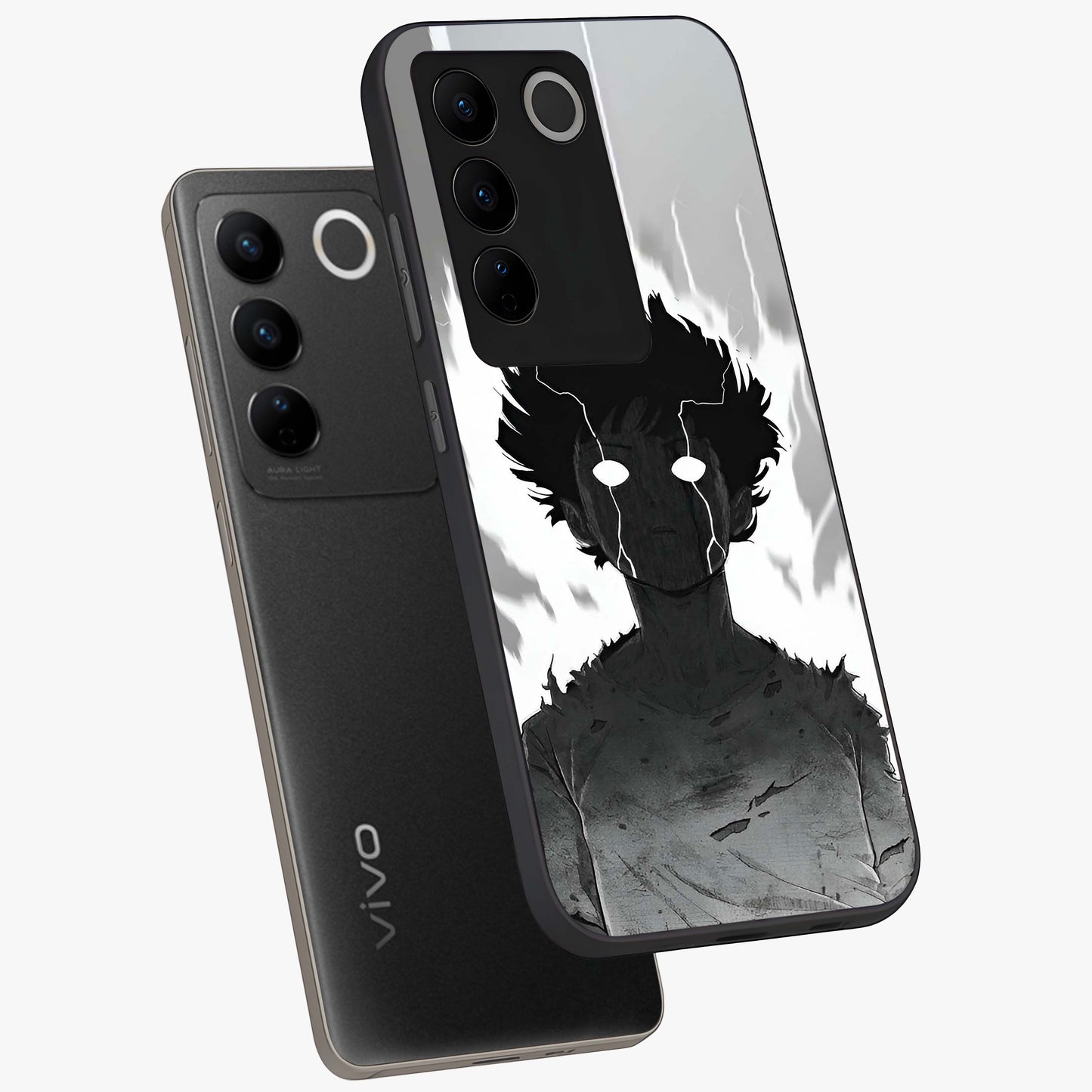 Awakened Inner Rage Glass Case displayed in angled mockup highlighting powerful graphic design and bold artistic theme.