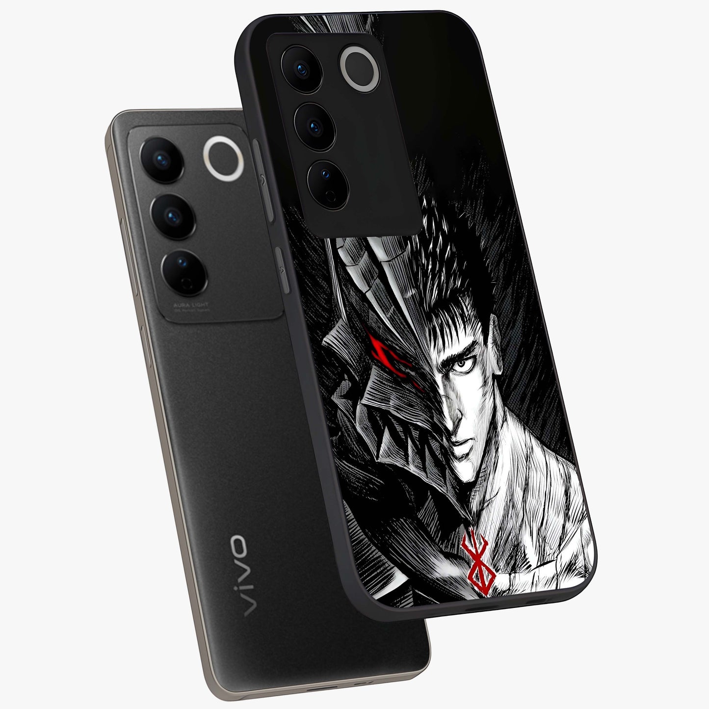 Berserker Blood Oath Glass Case displayed in angled mockup highlighting dark fantasy graphic design and powerful theme.