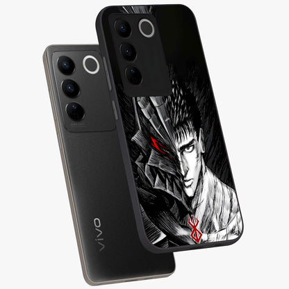Berserker Blood Oath Glass Case displayed in angled mockup highlighting dark fantasy graphic design and powerful theme.