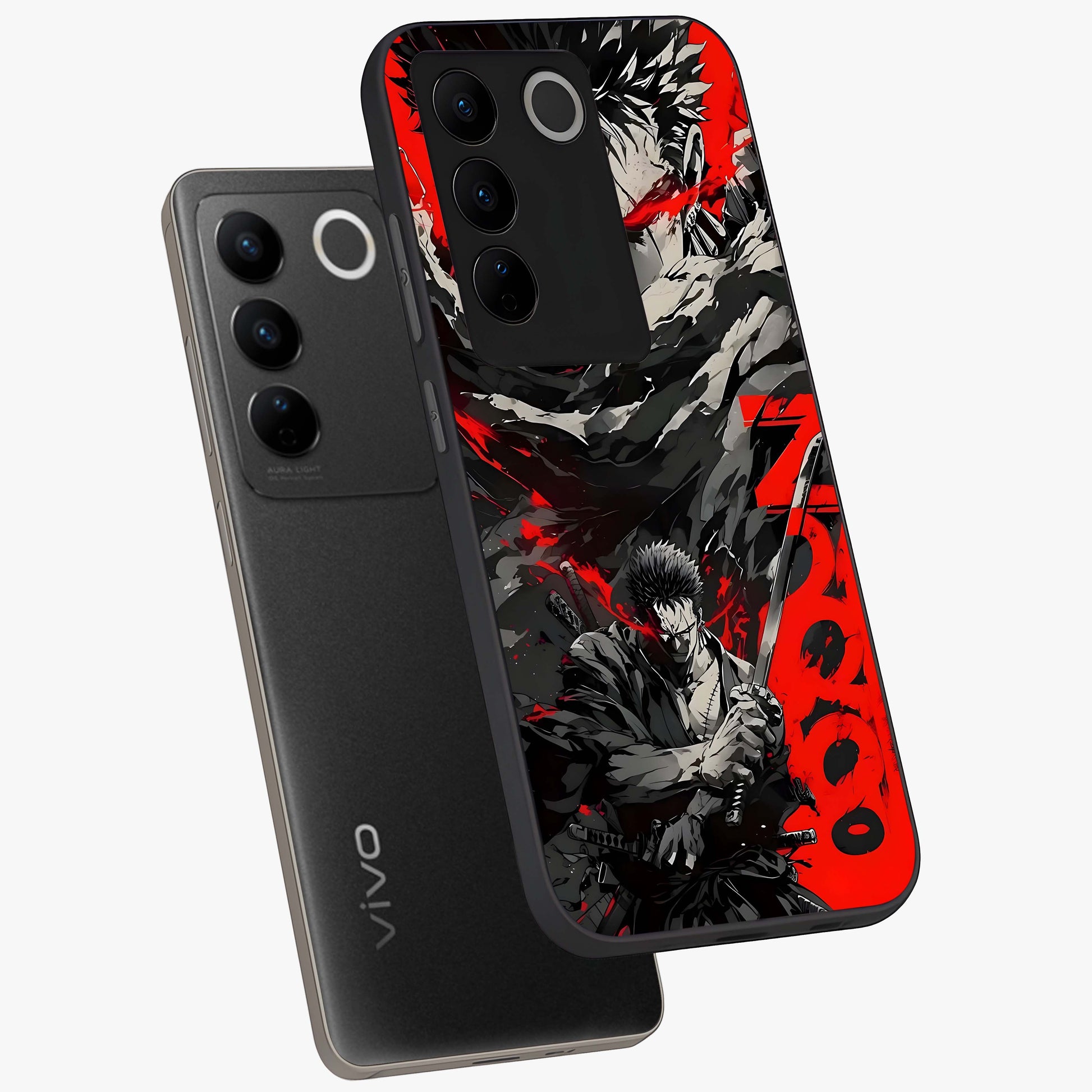 Demon Sword Resolve Glass Case displayed in angled mockup highlighting powerful demon sword illustration with dark fantasy aesthetic.