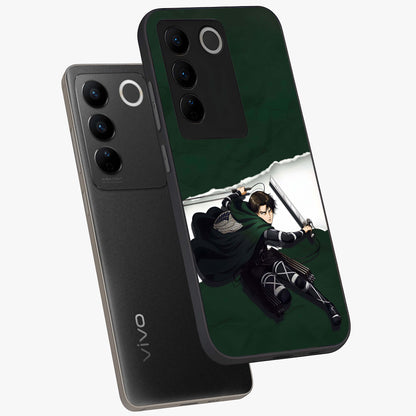 Emerald War Vanguard Glass Case displayed in angled mockup highlighting intense battle inspired design with emerald tone aesthetic.