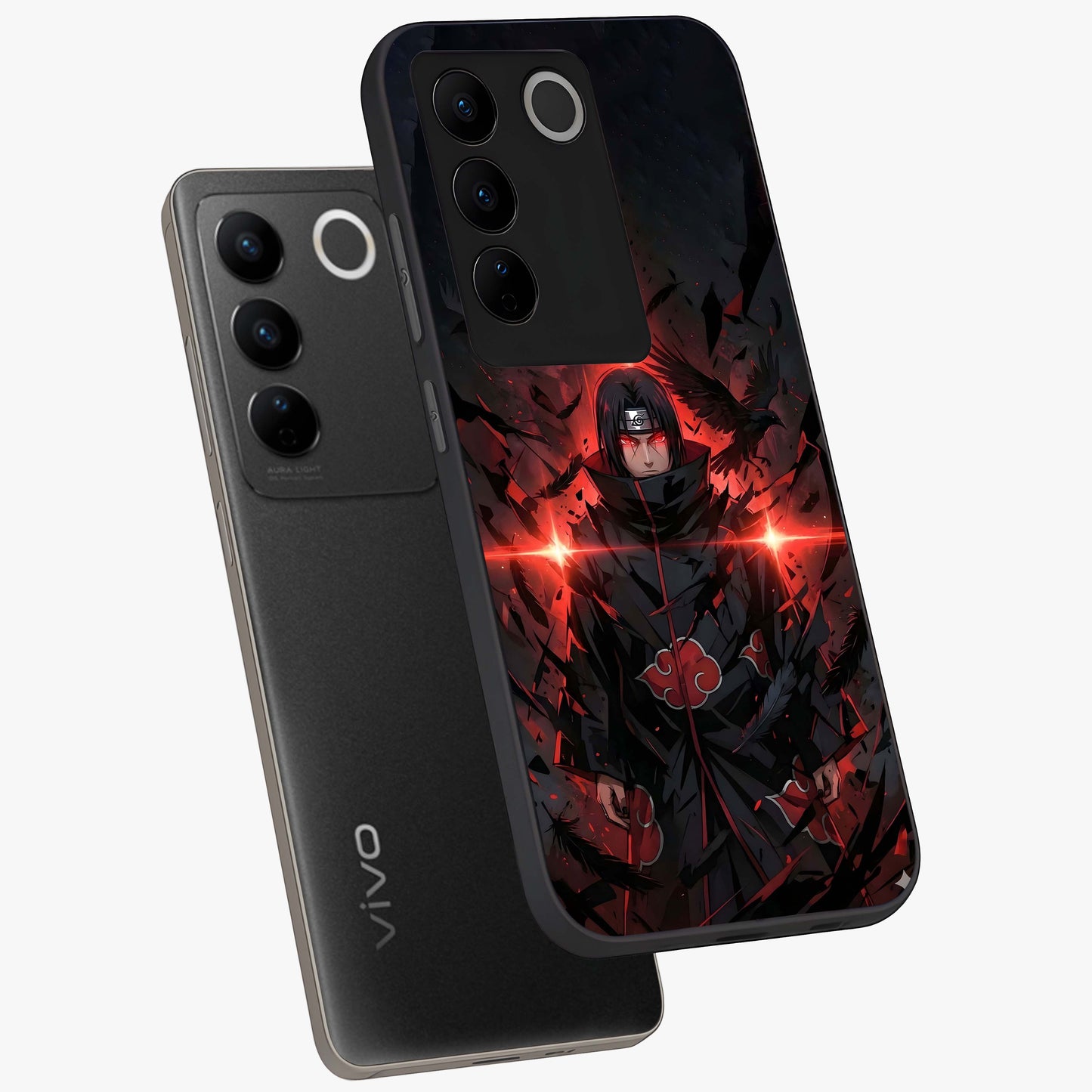 Focused Blade Discipline Glass Case displayed in angled mockup highlighting clean minimal text artwork with modern aesthetic style.