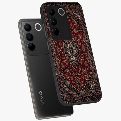 Heritage Carpet Royale Glass Case displayed in angled mockup highlighting intricate royal carpet design with heritage aesthetic.
