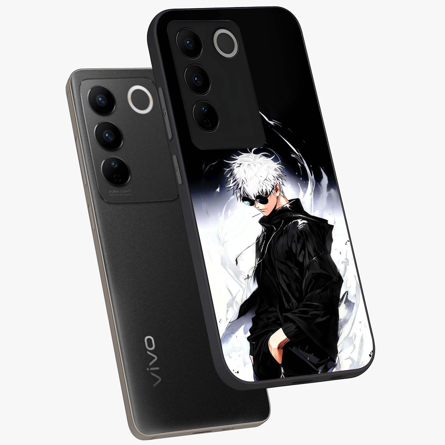 Limitless Shadow King Glass Case displayed in angled mockup highlighting dramatic dark hero design with intense aesthetic.