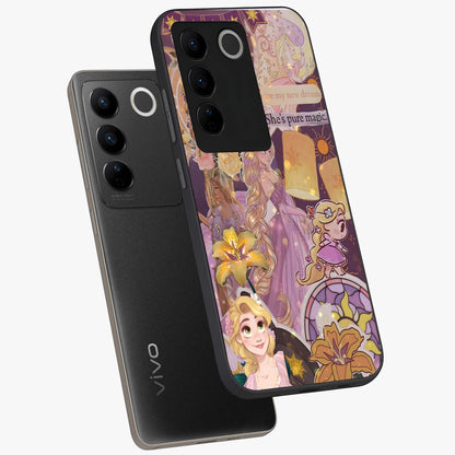 Magical Tangled Dream Glass Case displayed in angled mockup highlighting whimsical fantasy design with magical aesthetic.