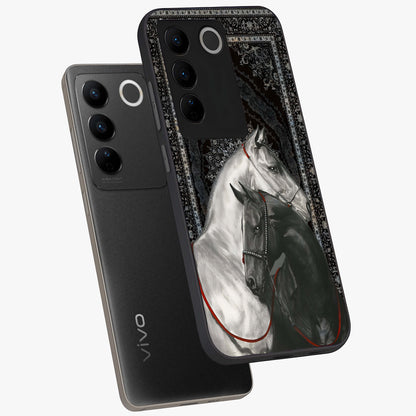 Majestic Ride Legacy Glass Case displayed in angled mockup highlighting sleek vehicle design with bold racing aesthetic.