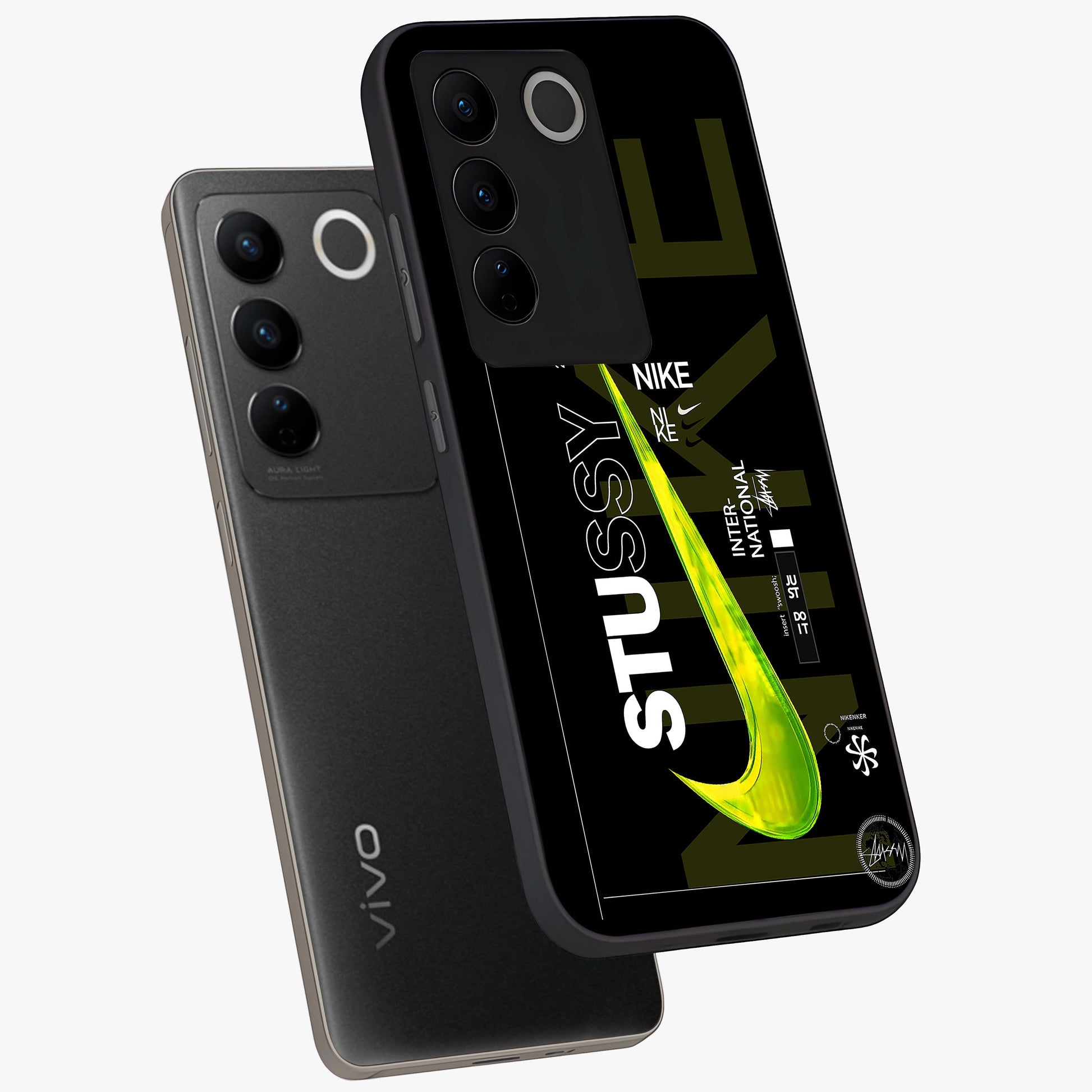 Neon Street Edition Glass Case displayed in angled mockup highlighting vibrant urban design with bold street aesthetic.