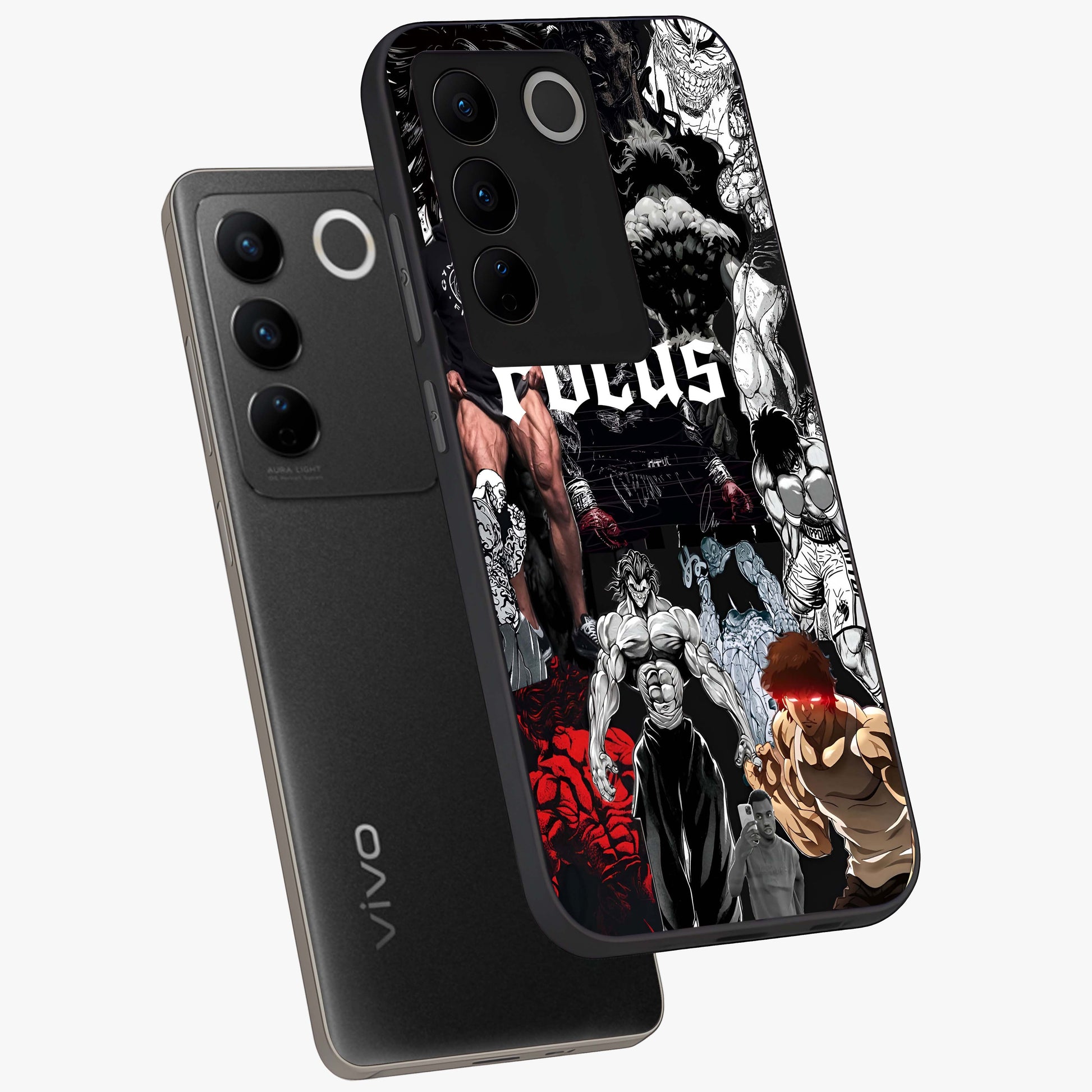 Relentless Power Focus Glass Case displayed in angled mockup highlighting bold statement design with modern aesthetic style.