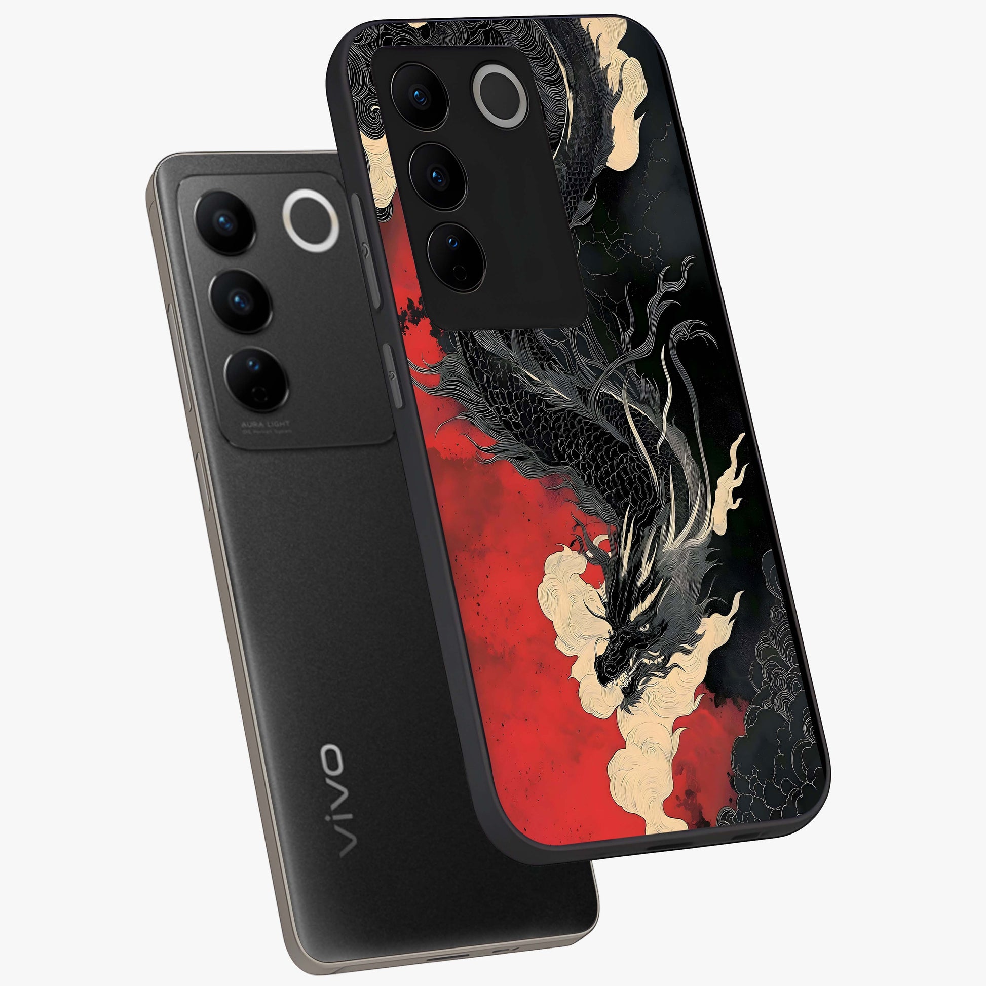 Shadow Dragon Fury Glass Case displayed in angled mockup highlighting powerful dragon illustration with dark fantasy aesthetic.