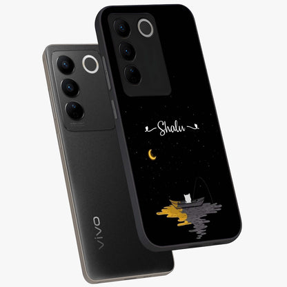 Silent Night Row Glass Case displayed in angled mockup highlighting peaceful evening design with dreamy night aesthetic.