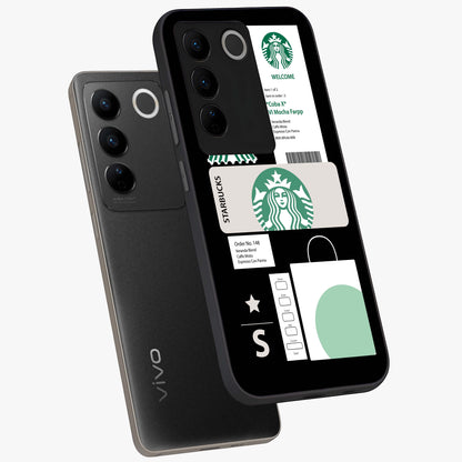 Starbucks Mocha Glass Case displayed in angled mockup highlighting stylish mocha themed design with cozy café aesthetic.