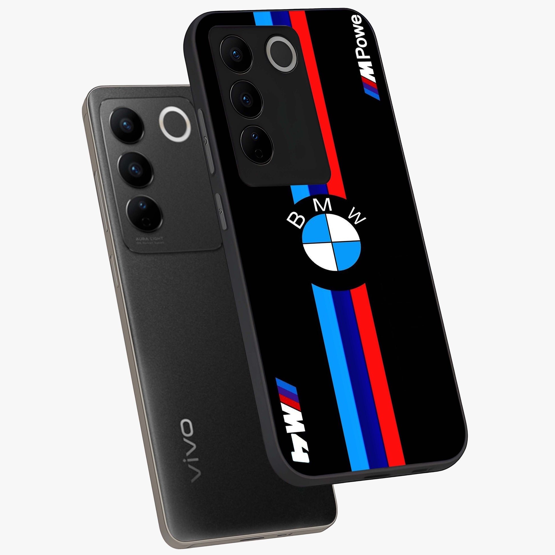 Turbo BMW Beast Glass Case displayed in angled mockup highlighting sleek racing car design with bold automotive aesthetic.