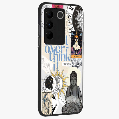 Ethereal Thoughts Glass Case upright view showcasing delicate artistic composition with peaceful dreamy theme.