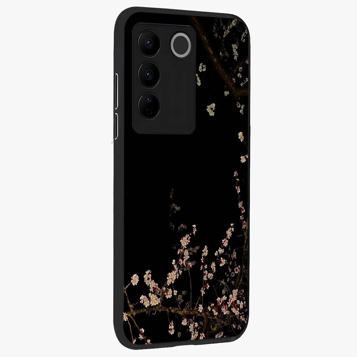 Petal Moon Light With Custom Name Glass Case upright view showcasing elegant floral moon artwork with personalized aesthetic.