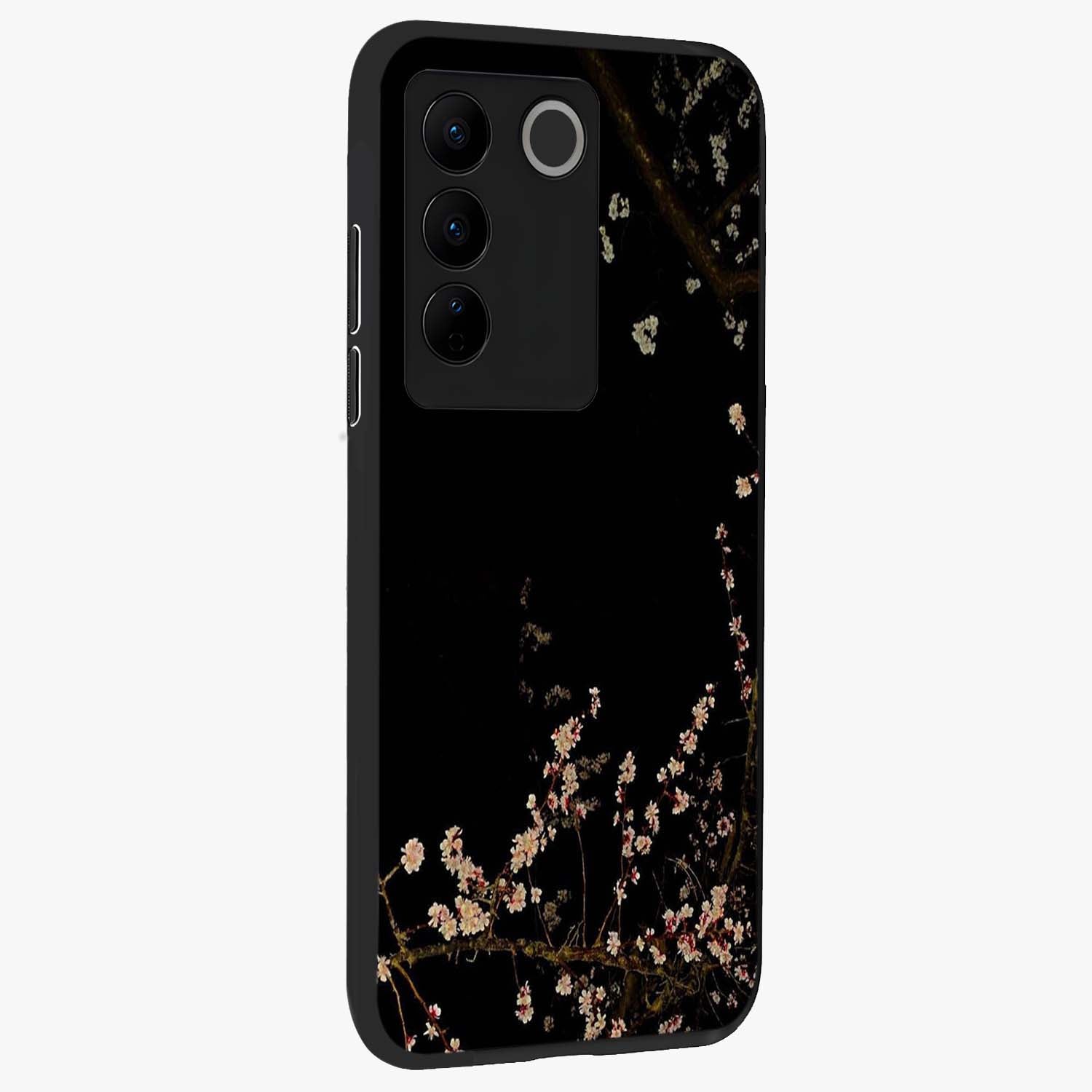 Petal Moon Light With Custom Name Glass Case upright view showcasing elegant floral moon artwork with personalized aesthetic.