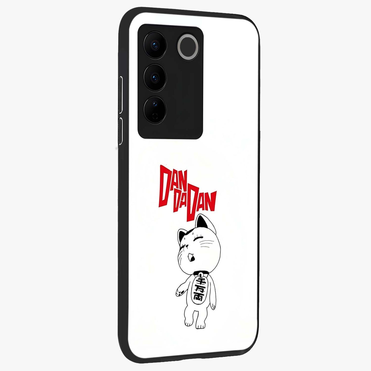 Playful Spirit Charm Glass Case upright view showcasing vibrant charm artwork with fun artistic theme.