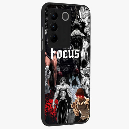 Relentless Power Focus Glass Case upright view showcasing strong inspirational artwork with powerful focus theme.