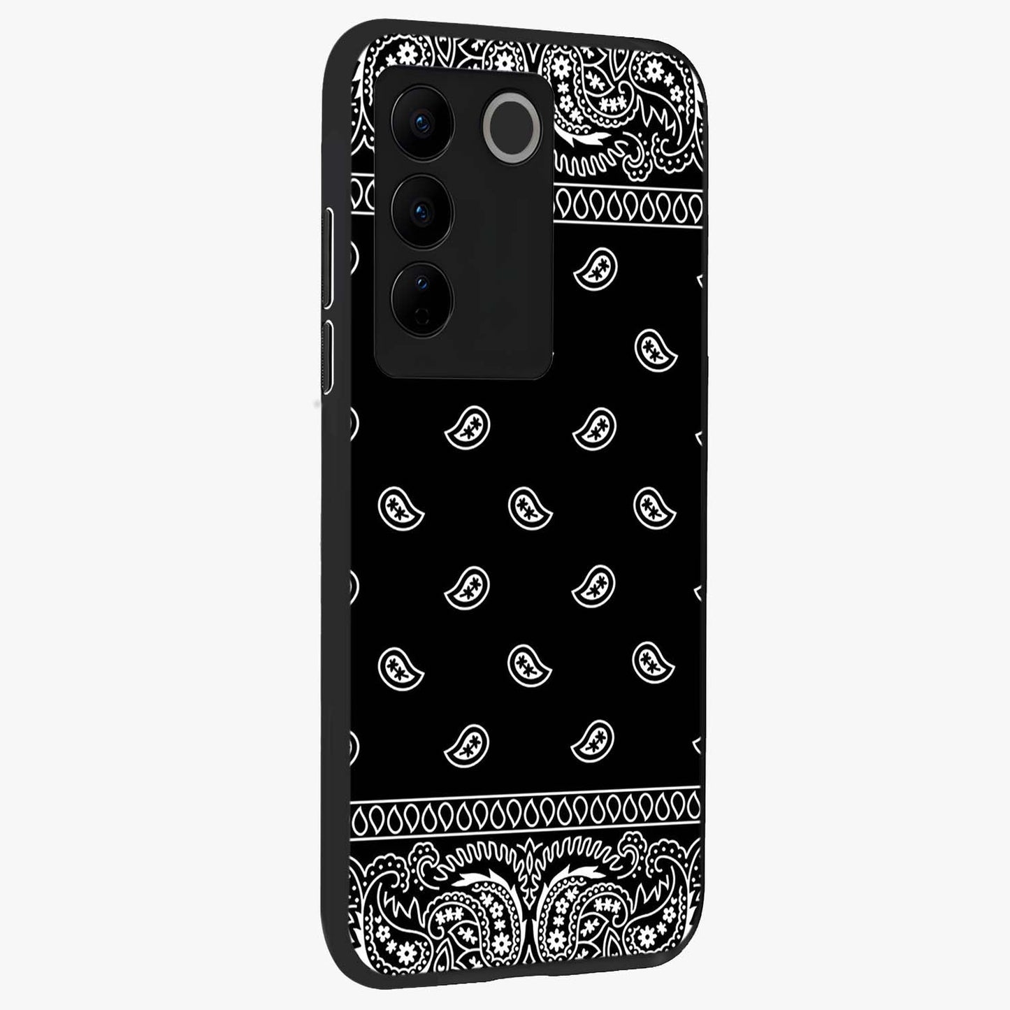 Retro Rebel Threads Glass Case upright view showcasing stylish vintage artwork with bold retro theme.