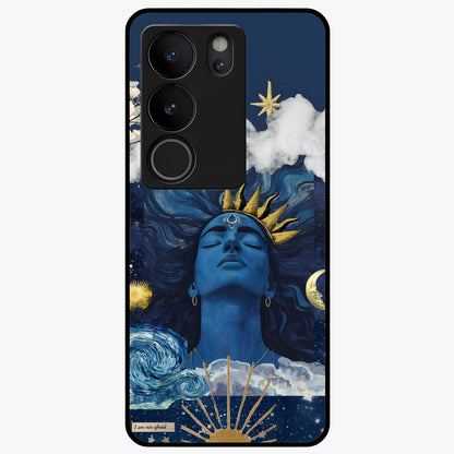 Aesthetic Lord Shiva Glass Case showing flat back view with divine Shiva artwork and glossy glass finish.