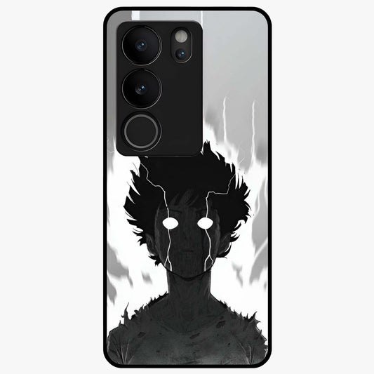 Awakened Inner Rage Glass Case showing flat back view with intense artistic artwork and glossy glass finish.