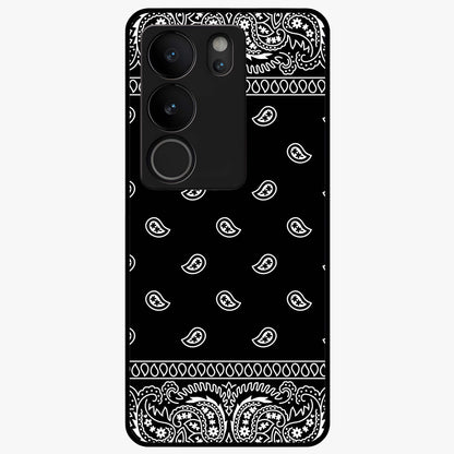 Retro Rebel Threads Glass Case showing flat back view with vintage street style artwork and glossy glass finish.