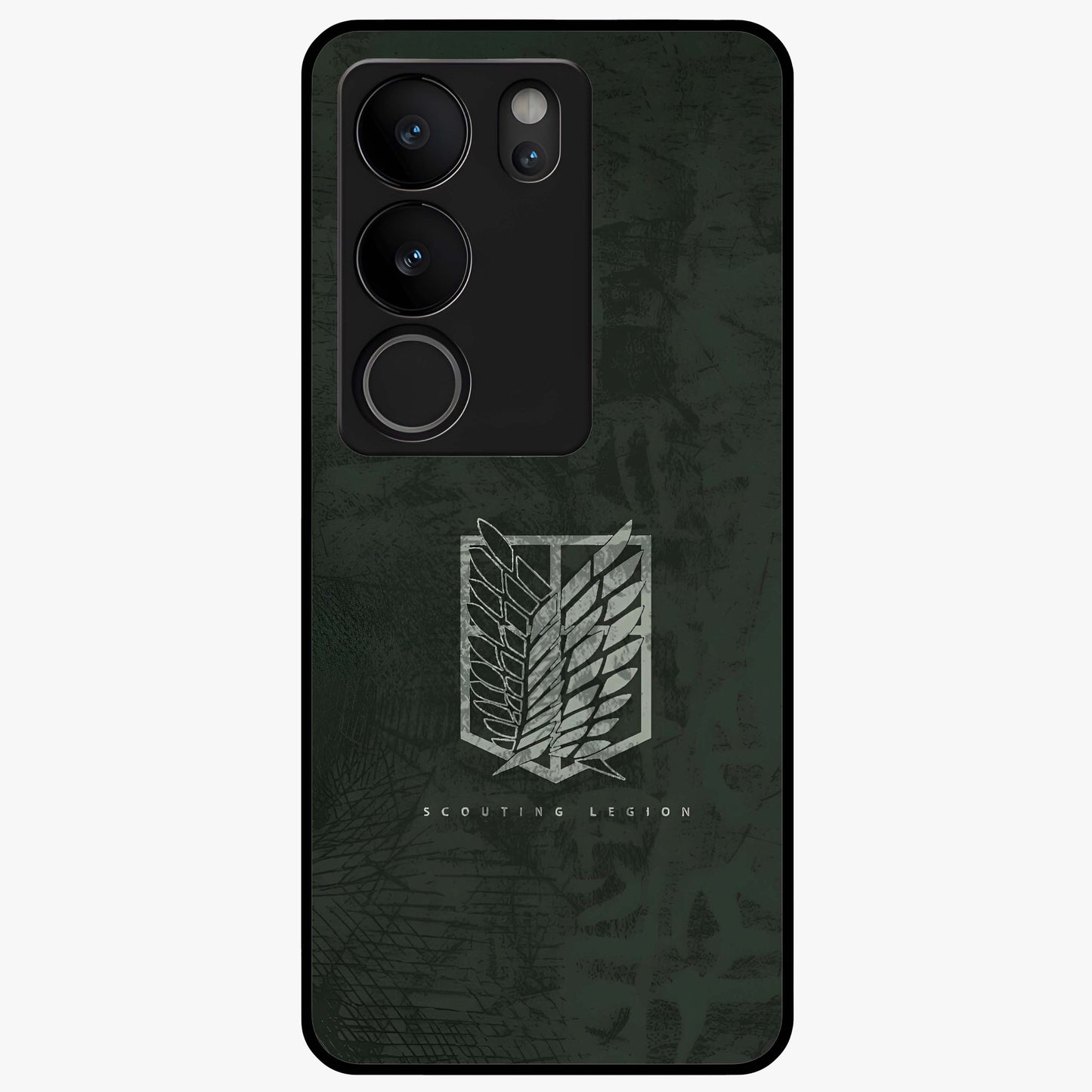 Wings Of Freedom Glass Case showing flat back view with symbolic wings artwork and glossy glass finish.