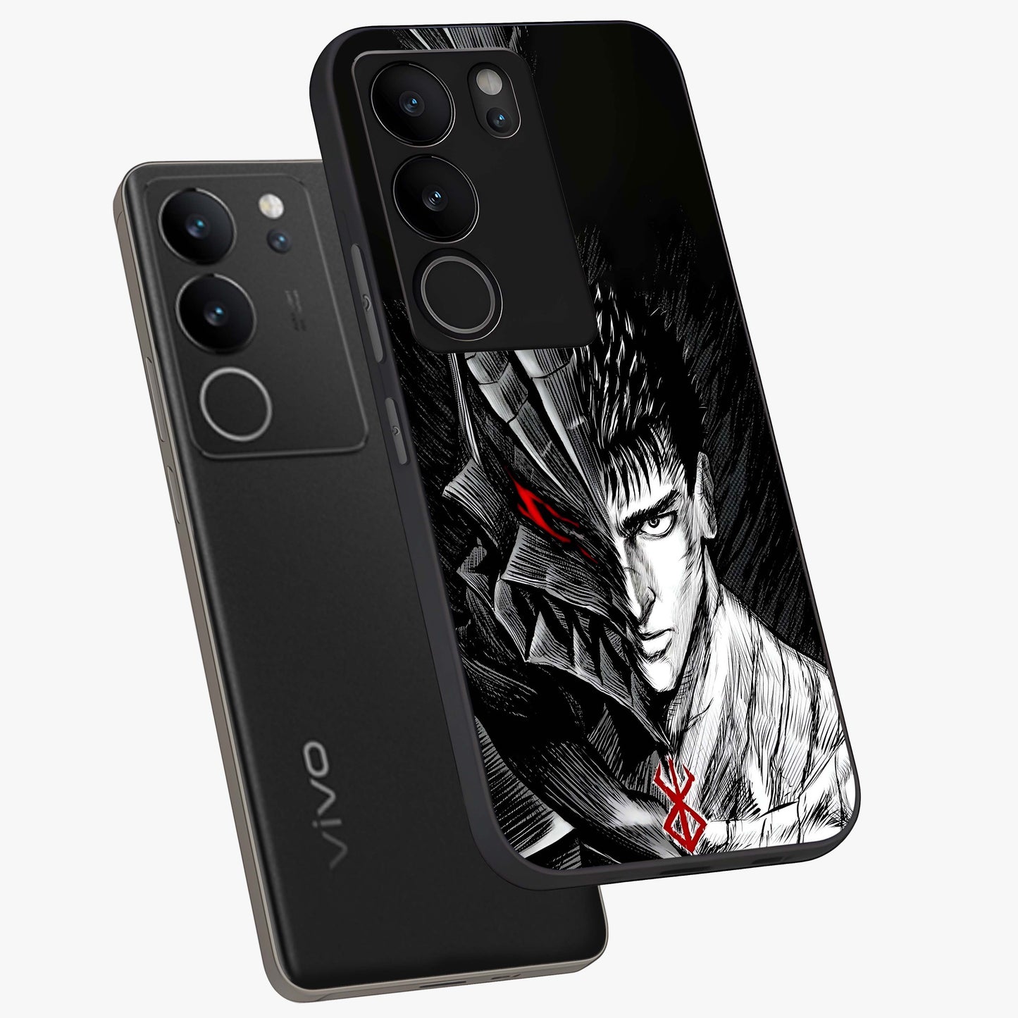 Berserker Blood Oath Glass Case displayed in angled mockup highlighting dark fantasy graphic design and powerful theme.