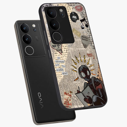 City Dream Sketch Glass Case displayed in angled mockup highlighting minimal city illustration with aesthetic sketch style.