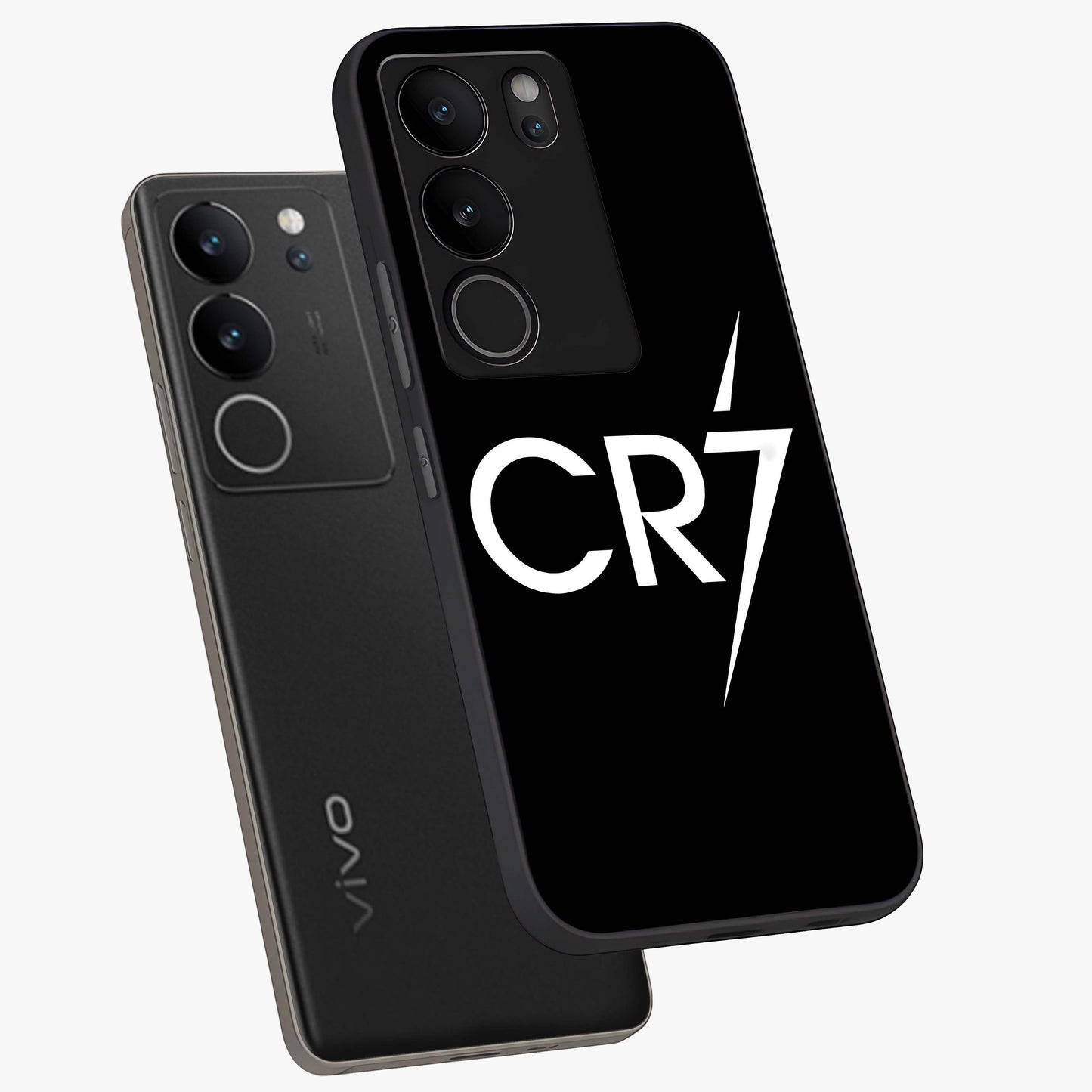 Cr7 Elite Strike Glass Case displayed in angled mockup highlighting powerful sports graphic with bold athletic theme.