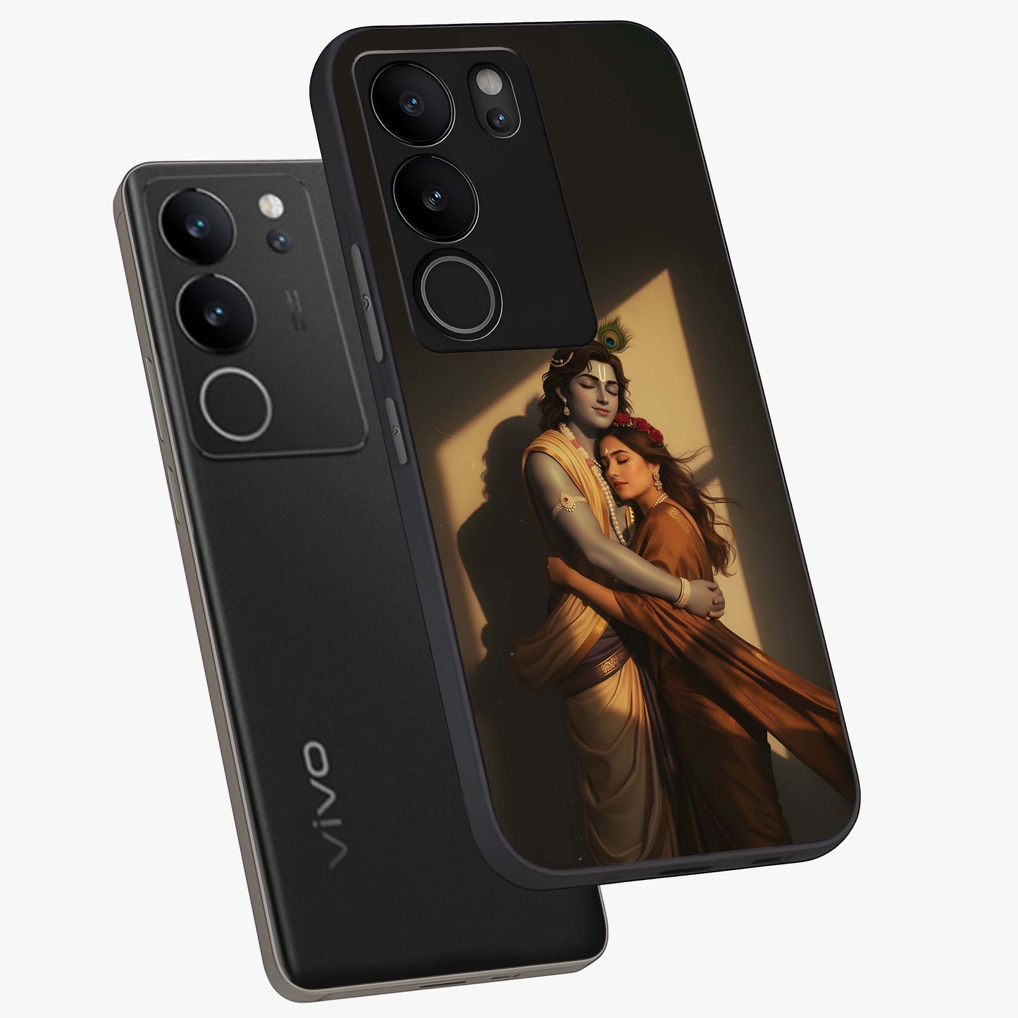 Divine Eternal Love Glass Case displayed in angled mockup highlighting elegant divine inspired design with peaceful aesthetic.