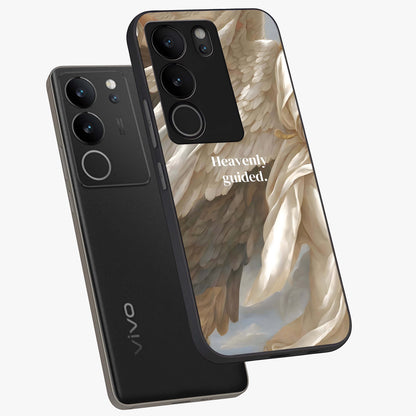 Divine Winged Grace Glass Case displayed in angled mockup highlighting graceful wing design with divine aesthetic style.