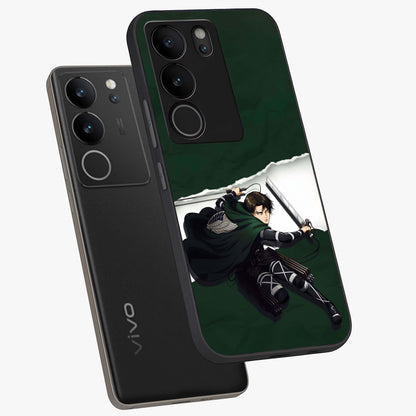 Emerald War Vanguard Glass Case displayed in angled mockup highlighting intense battle inspired design with emerald tone aesthetic.