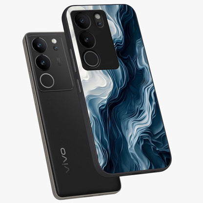 Ethereal Paper Marble Glass Case displayed in angled mockup highlighting elegant marble pattern with modern aesthetic style.