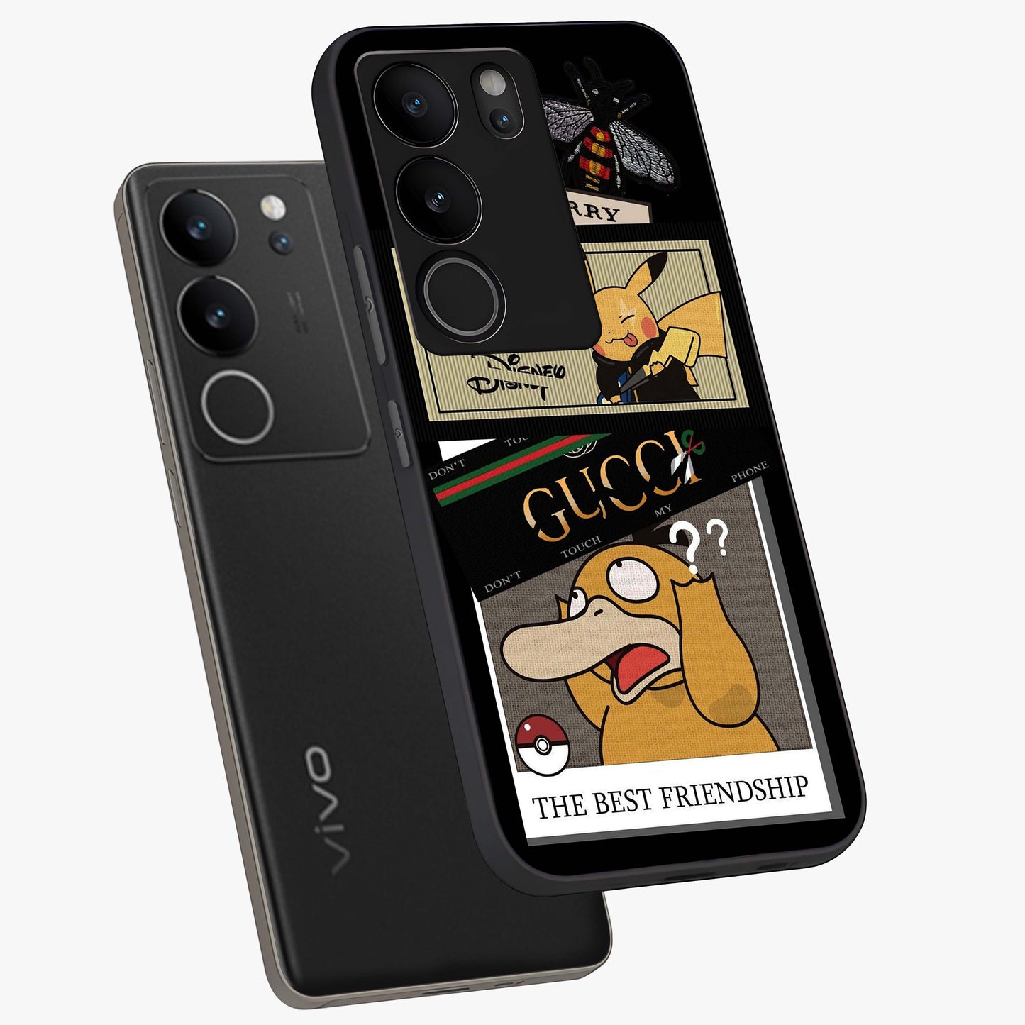Gucci Play Mashup Glass Case displayed in angled mockup highlighting stylish fashion mashup design with bold aesthetic.