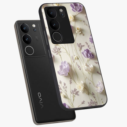 Lilac Breeze Harmony Glass Case displayed in angled mockup highlighting calm lilac breeze design with soothing aesthetic style.