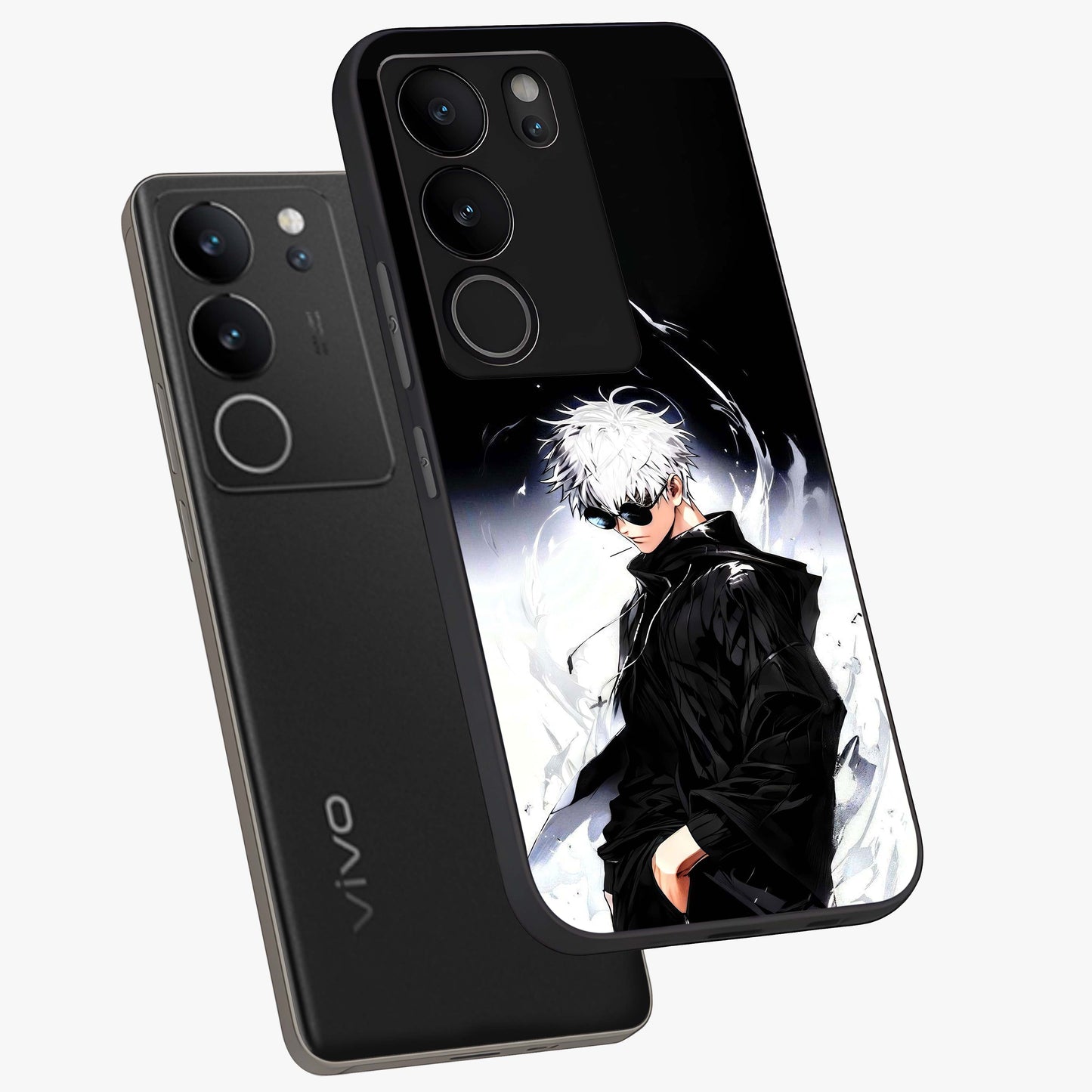 Limitless Shadow King Glass Case displayed in angled mockup highlighting dramatic dark hero design with intense aesthetic.