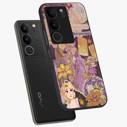Magical Tangled Dream Glass Case displayed in angled mockup highlighting whimsical fantasy design with magical aesthetic.