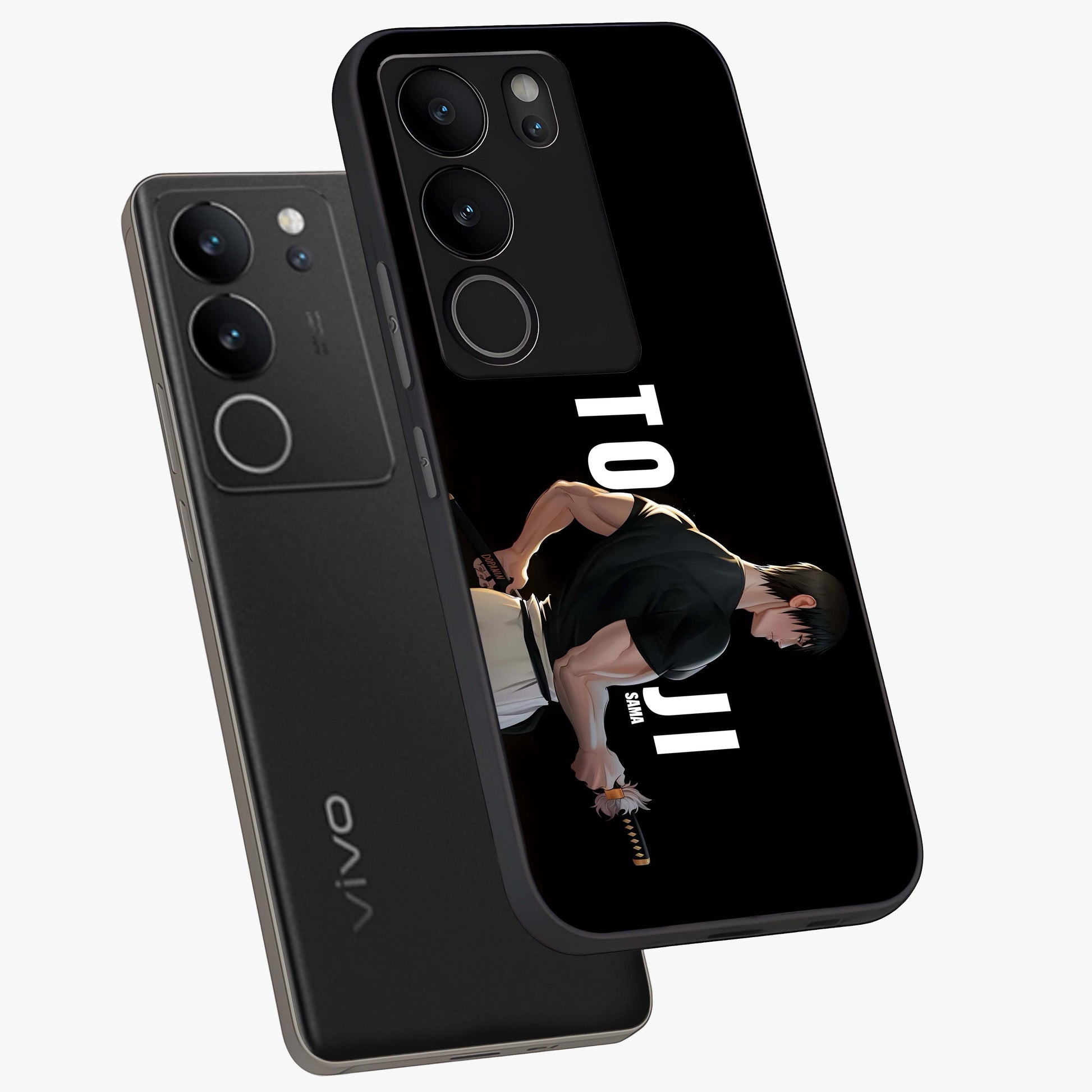 Midnight Blade Resolve Glass Case displayed in angled mockup highlighting powerful blade illustration with dramatic dark aesthetic.