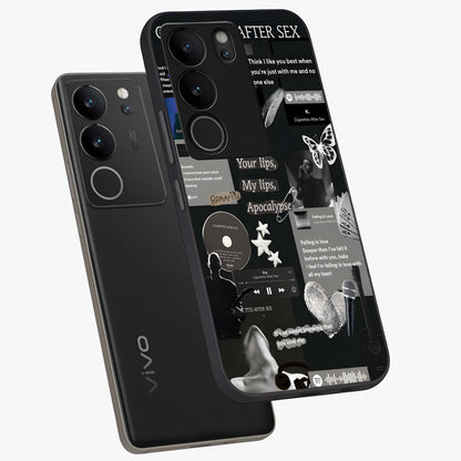 Midnight Love Echo Glass Case displayed in angled mockup highlighting elegant love inspired design with deep aesthetic style.