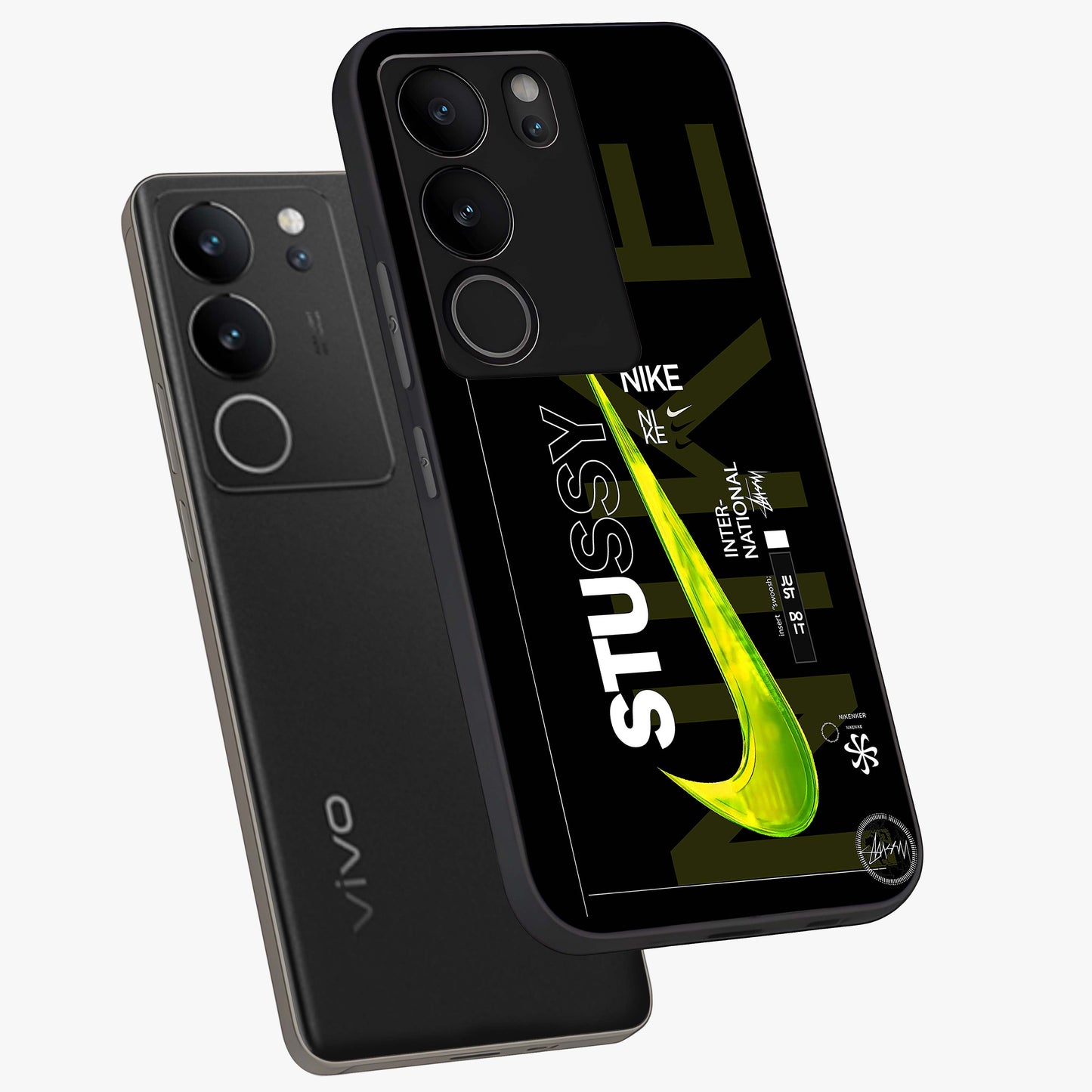 Neon Street Edition Glass Case displayed in angled mockup highlighting vibrant urban design with bold street aesthetic.