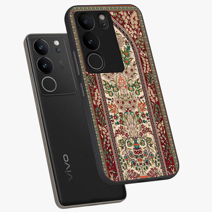 Persian Inspired Glass Case displayed in angled mockup highlighting intricate traditional design with elegant cultural aesthetic.