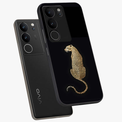 Regal Leopard Glass Case displayed in angled mockup highlighting powerful animal illustration with stylish wild aesthetic.
