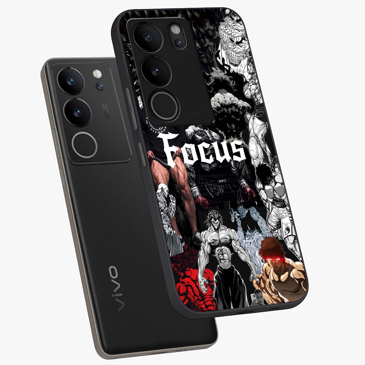 Relentless Power Focus Glass Case displayed in angled mockup highlighting bold statement design with modern aesthetic style.