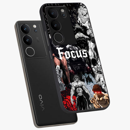 Relentless Power Focus Glass Case displayed in angled mockup highlighting bold statement design with modern aesthetic style.